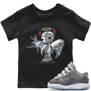 Jordan 11 Cool Grey Sneaker Match Tees Devil Angel Sneaker Tees Jordan 11 Cool Grey Sneaker Release Tees Kids Shirts