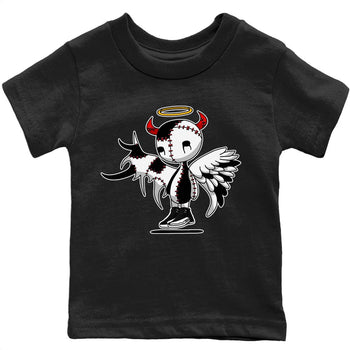 Jordan 12 Playoffs Sneaker Match Tees Devil Angel Sneaker Tees Jordan 12 Playoffs Sneaker Release Tees Kids Shirts