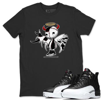 Jordan 12 Playoffs Sneaker Match Tees Devil Angel Sneaker Tees Jordan 12 Playoffs Sneaker Release Tees Unisex Shirts