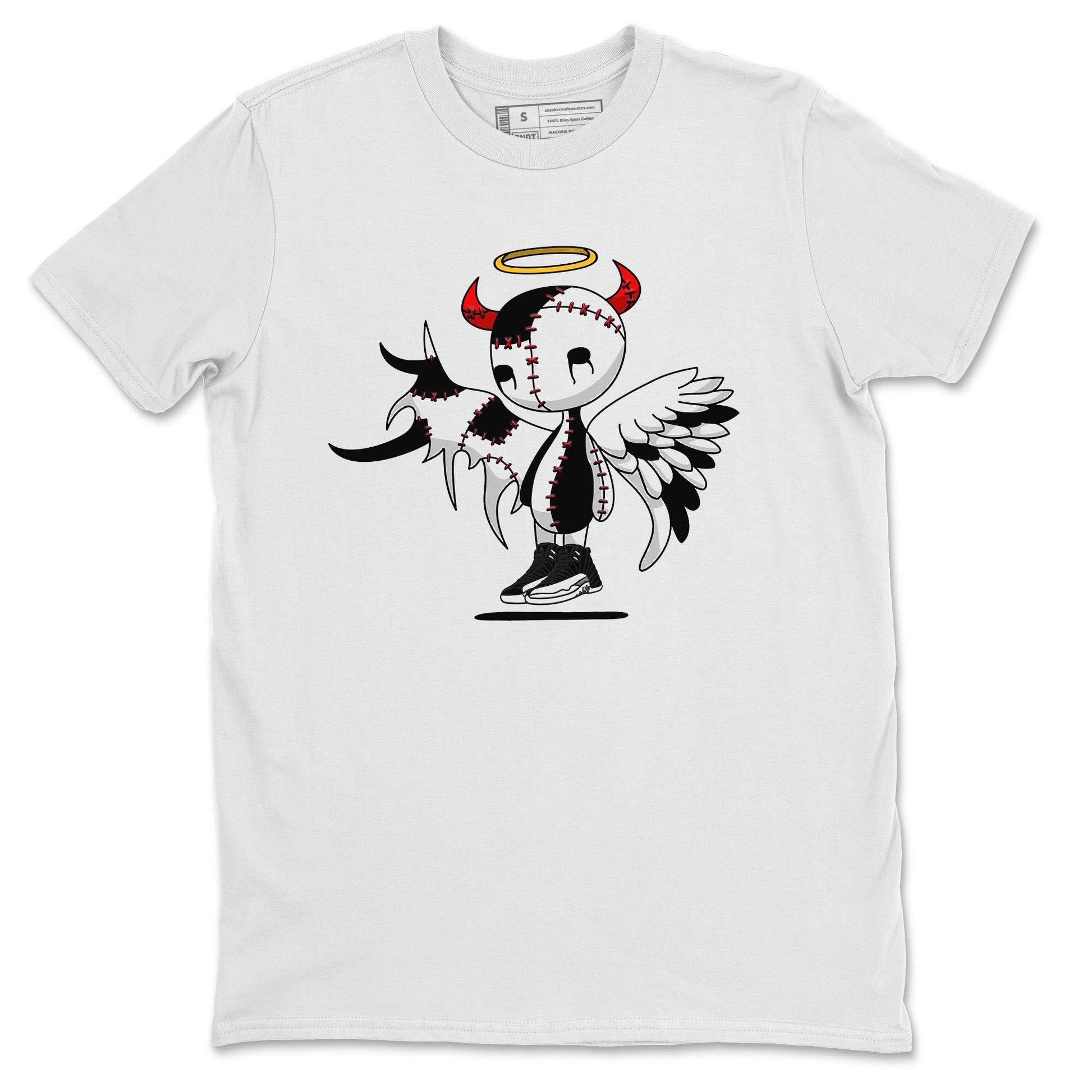 Jordan 12 Playoffs Sneaker Match Tees Devil Angel Sneaker Tees Jordan 12 Playoffs Sneaker Release Tees Unisex Shirts