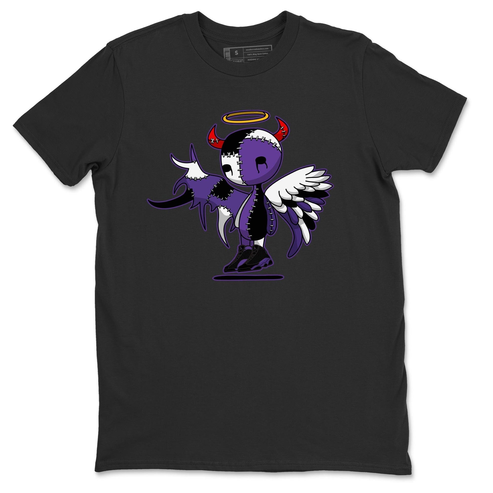 Jordan 13 Court Purple Sneaker Match Tees Devil Angel Sneaker Tees Jordan 13 Court Purple Sneaker Release Tees Unisex Shirts