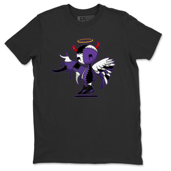 Jordan 13 Court Purple Sneaker Match Tees Devil Angel Sneaker Tees Jordan 13 Court Purple Sneaker Release Tees Unisex Shirts