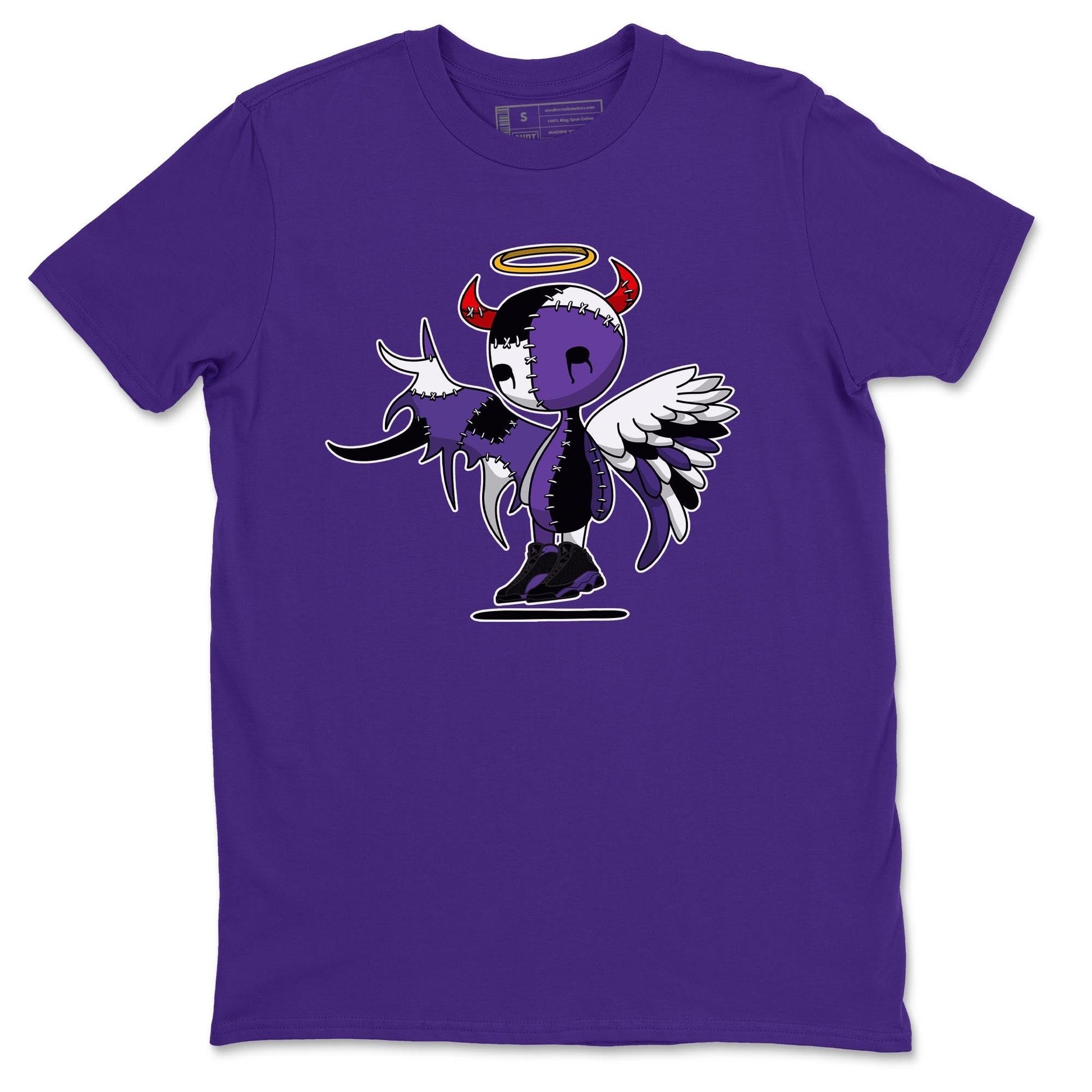Jordan 13 Court Purple Sneaker Match Tees Devil Angel Sneaker Tees Jordan 13 Court Purple Sneaker Release Tees Unisex Shirts