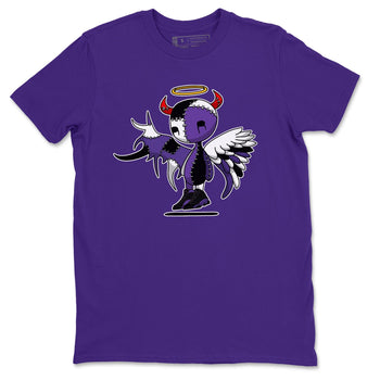 Jordan 13 Court Purple Sneaker Match Tees Devil Angel Sneaker Tees Jordan 13 Court Purple Sneaker Release Tees Unisex Shirts