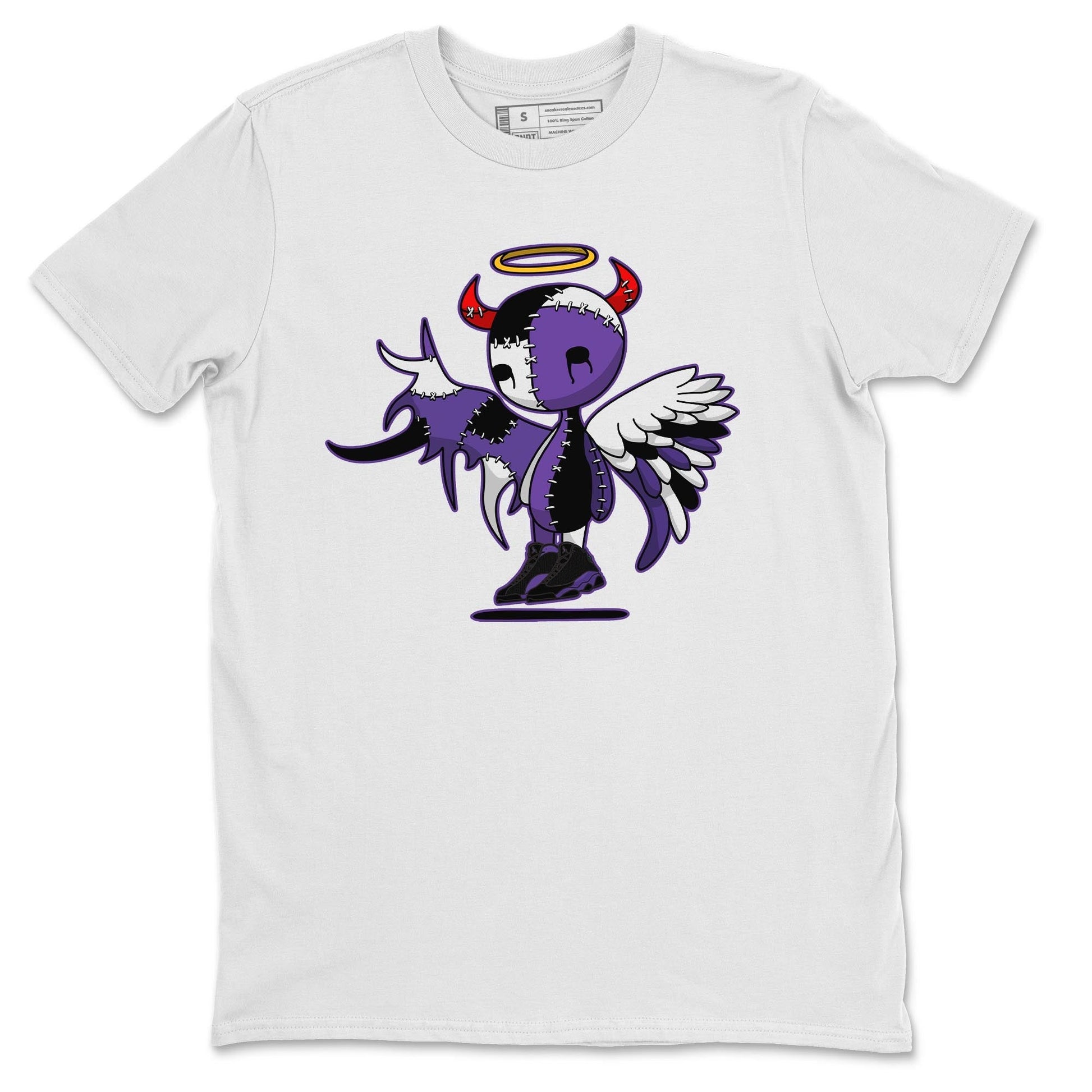 Jordan 13 Court Purple Sneaker Match Tees Devil Angel Sneaker Tees Jordan 13 Court Purple Sneaker Release Tees Unisex Shirts