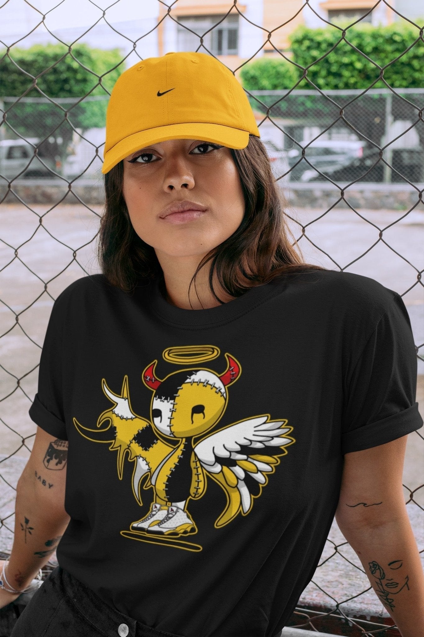 Jordan 13 Del Sol Sneaker Match Tees Devil Angel Sneaker Tees Jordan 13 Del Sol Sneaker Release Tees Unisex Shirts