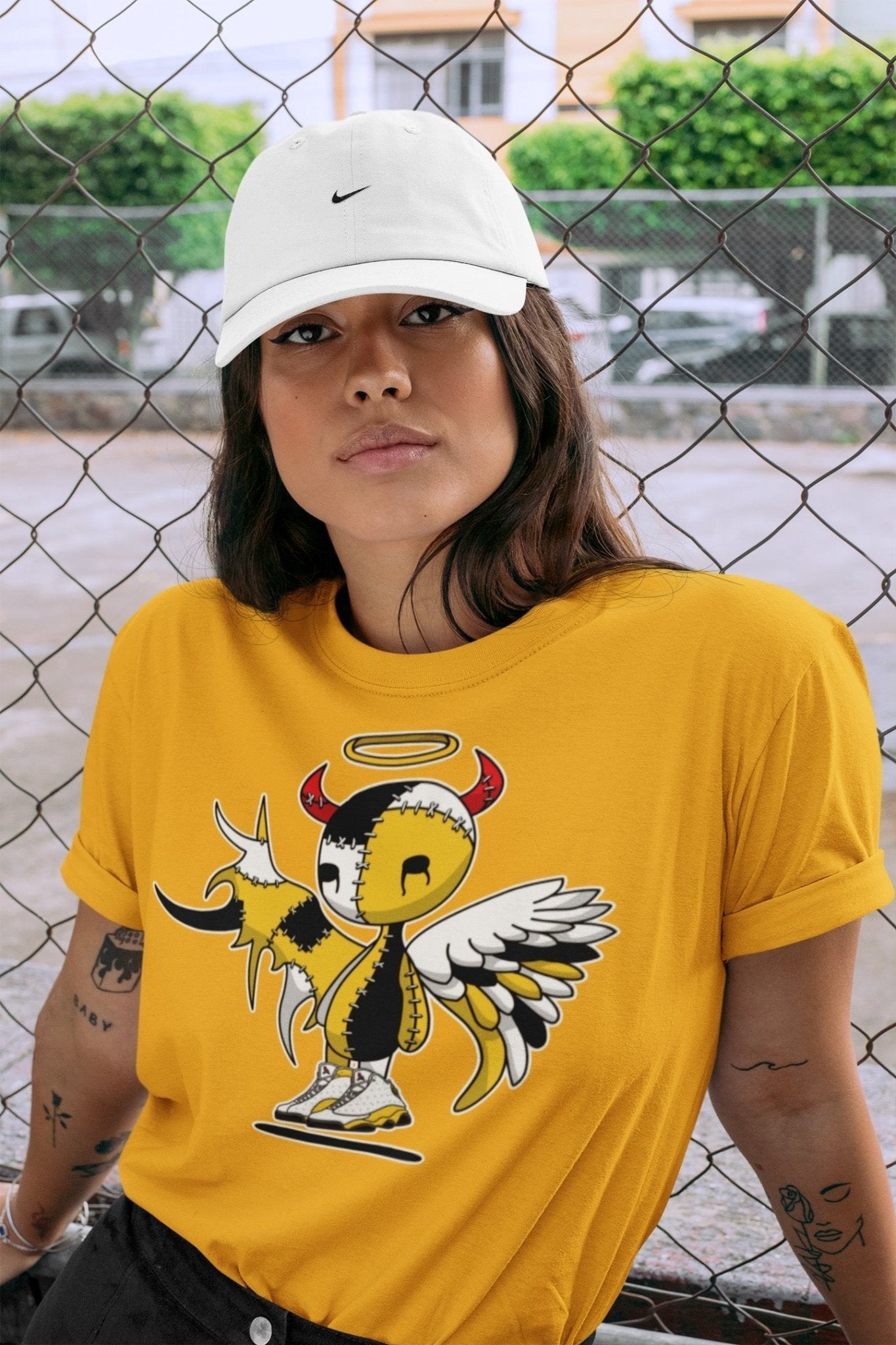 Jordan 13 Del Sol Sneaker Match Tees Devil Angel Sneaker Tees Jordan 13 Del Sol Sneaker Release Tees Unisex Shirts