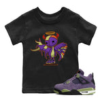 Jordan 4 Canyon Purple Sneaker Match Tees Devil Angel Sneaker Tees Jordan 4 Canyon Purple Sneaker Release Tees Kids Shirts