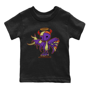 Jordan 4 Canyon Purple Sneaker Match Tees Devil Angel Sneaker Tees Jordan 4 Canyon Purple Sneaker Release Tees Kids Shirts