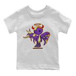 Jordan 4 Canyon Purple Sneaker Match Tees Devil Angel Sneaker Tees Jordan 4 Canyon Purple Sneaker Release Tees Kids Shirts