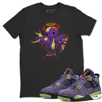 Jordan 4 Canyon Purple Sneaker Match Tees Devil Angel Sneaker Tees Jordan 4 Canyon Purple Sneaker Release Tees Unisex Shirts