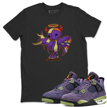 Jordan 4 Canyon Purple Sneaker Match Tees Devil Angel Sneaker Tees Jordan 4 Canyon Purple Sneaker Release Tees Unisex Shirts