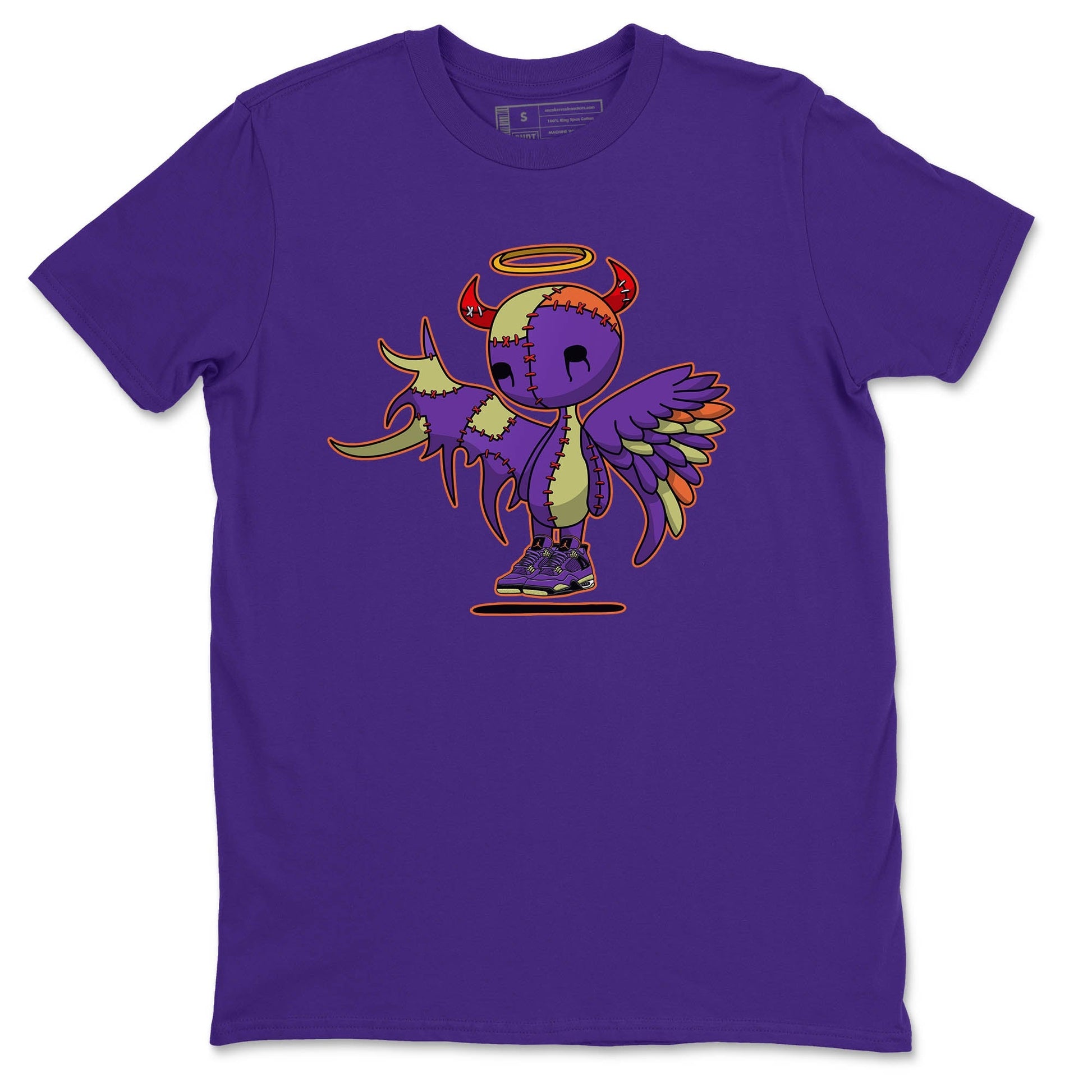 Jordan 4 Canyon Purple Sneaker Match Tees Devil Angel Sneaker Tees Jordan 4 Canyon Purple Sneaker Release Tees Unisex Shirts