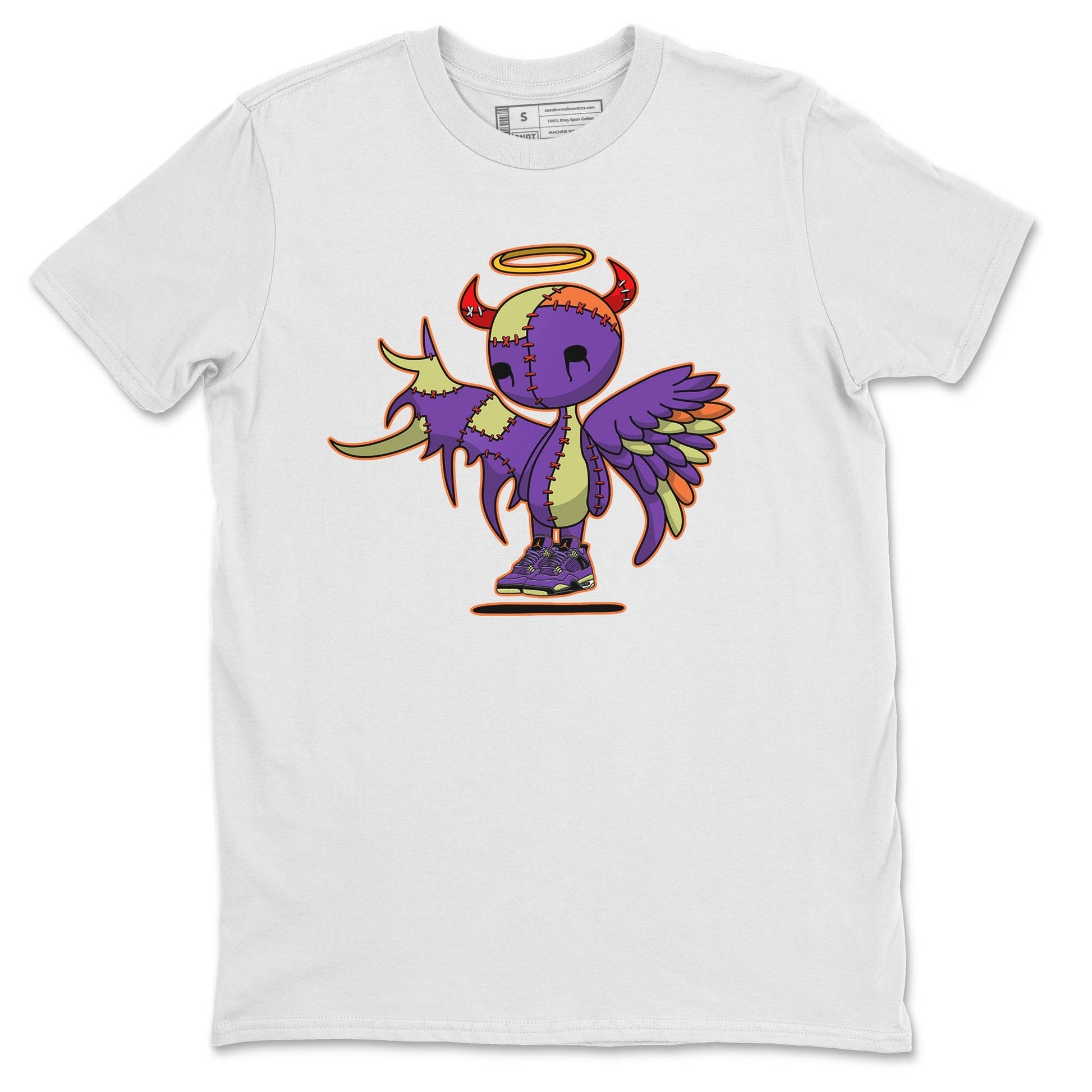 Jordan 4 Canyon Purple Sneaker Match Tees Devil Angel Sneaker Tees Jordan 4 Canyon Purple Sneaker Release Tees Unisex Shirts