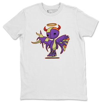 Jordan 4 Canyon Purple Sneaker Match Tees Devil Angel Sneaker Tees Jordan 4 Canyon Purple Sneaker Release Tees Unisex Shirts