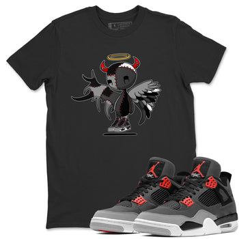 Jordan 4 Infrared Sneaker Match Tees Devil Angel Sneaker Tees Jordan 4 Infrared Sneaker Release Tees Unisex Shirts