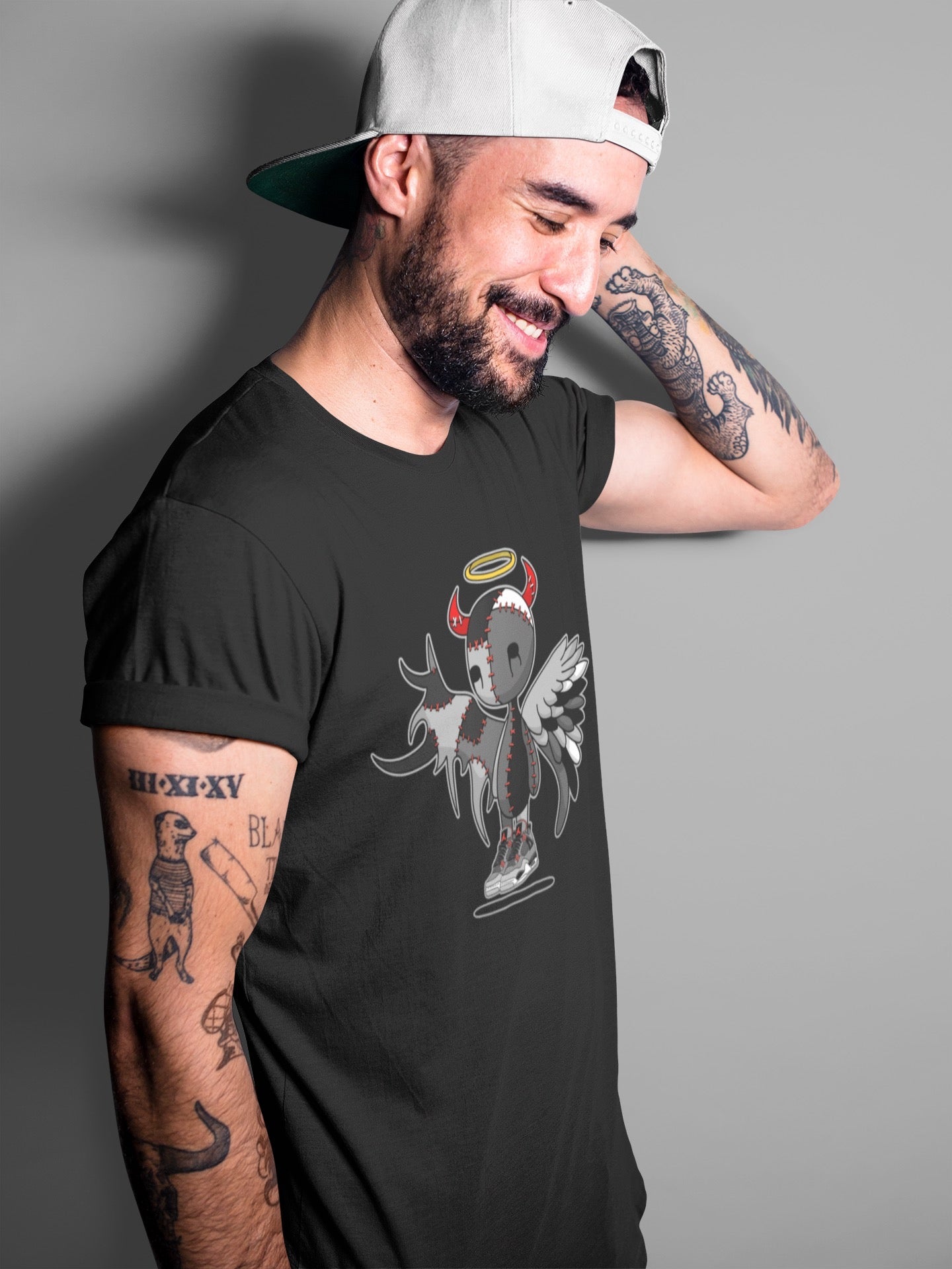 Jordan 4 Infrared Sneaker Match Tees Devil Angel Sneaker Tees Jordan 4 Infrared Sneaker Release Tees Unisex Shirts