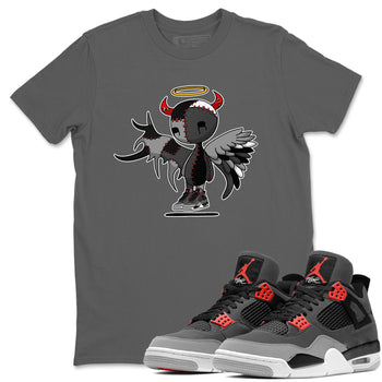 Jordan 4 Infrared Sneaker Match Tees Devil Angel Sneaker Tees Jordan 4 Infrared Sneaker Release Tees Unisex Shirts
