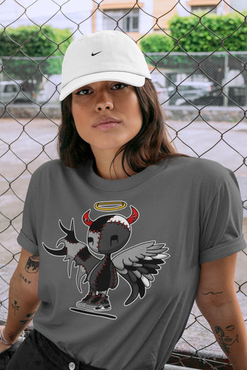Jordan 4 Infrared Sneaker Match Tees Devil Angel Sneaker Tees Jordan 4 Infrared Sneaker Release Tees Unisex Shirts