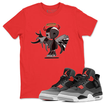 Jordan 4 Infrared Sneaker Match Tees Devil Angel Sneaker Tees Jordan 4 Infrared Sneaker Release Tees Unisex Shirts