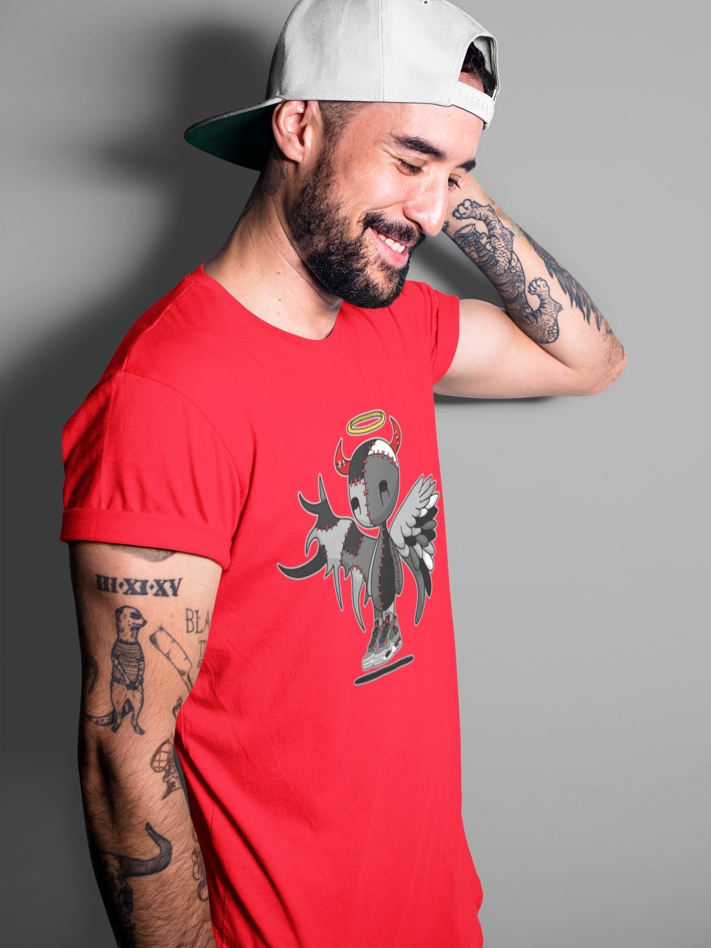 Jordan 4 Infrared Sneaker Match Tees Devil Angel Sneaker Tees Jordan 4 Infrared Sneaker Release Tees Unisex Shirts
