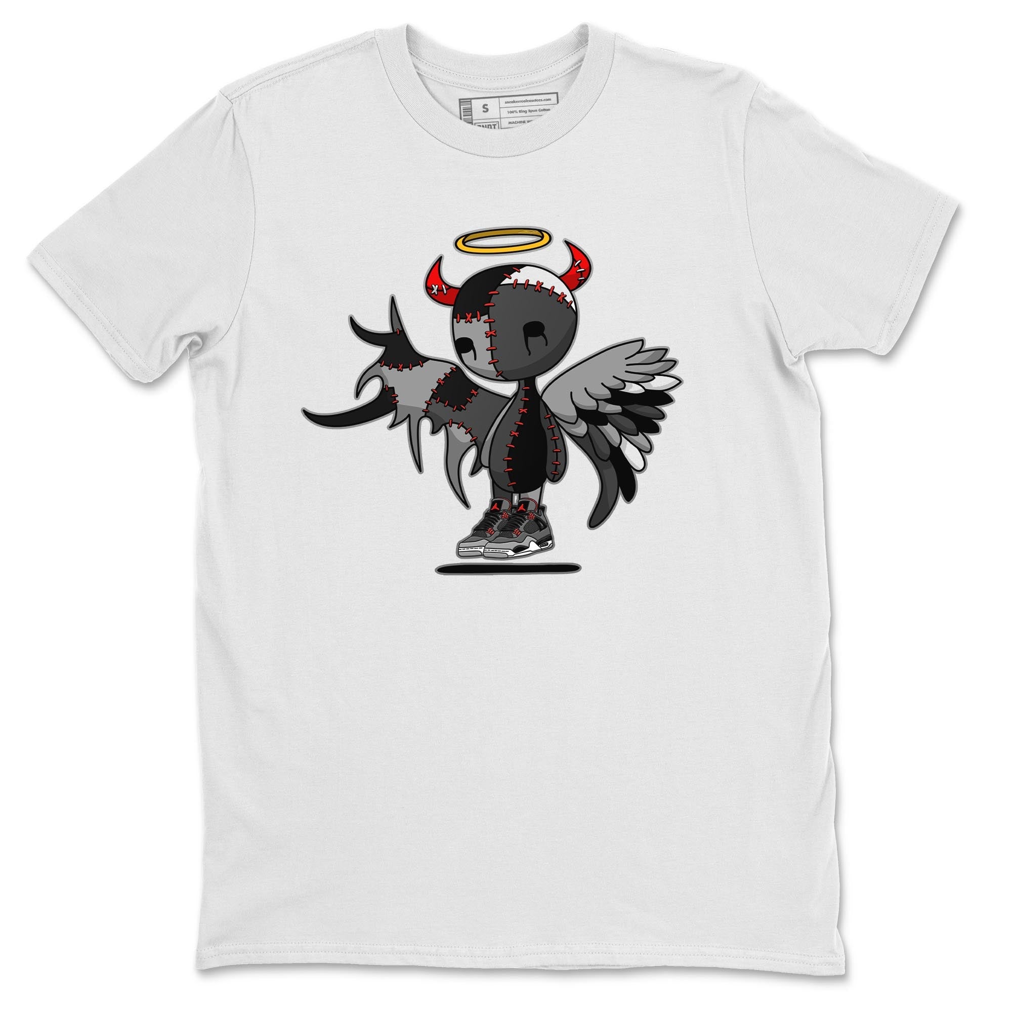 Jordan 4 Infrared Sneaker Match Tees Devil Angel Sneaker Tees Jordan 4 Infrared Sneaker Release Tees Unisex Shirts