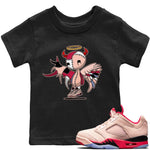 Jordan 5 Girls That Hoop Sneaker Match Tees Devil Angel Sneaker Tees Jordan 5 Girls That Hoop Sneaker Release Tees Kids Shirts