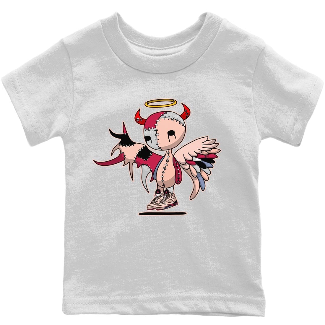 Jordan 5 Girls That Hoop Sneaker Match Tees Devil Angel Sneaker Tees Jordan 5 Girls That Hoop Sneaker Release Tees Kids Shirts