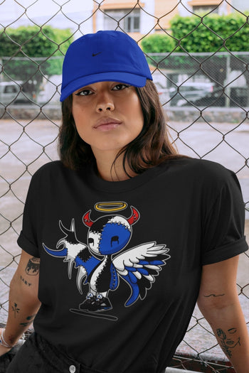 Jordan 5 Racer Blue Sneaker Match Tees Devil Angel Sneaker Tees Jordan 5 Racer Blue Sneaker Release Tees Unisex Shirts