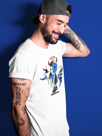 Jordan 5 Racer Blue Sneaker Match Tees Devil Angel Sneaker Tees Jordan 5 Racer Blue Sneaker Release Tees Unisex Shirts