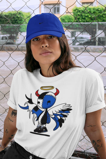 Jordan 5 Racer Blue Sneaker Match Tees Devil Angel Sneaker Tees Jordan 5 Racer Blue Sneaker Release Tees Unisex Shirts