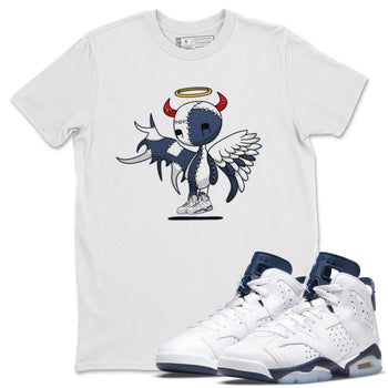 Jordan 6 Midnight Navy Sneaker Match Tees Devil Angel Sneaker Tees Jordan 6 Midnight Navy Sneaker Release Tees Unisex Shirts