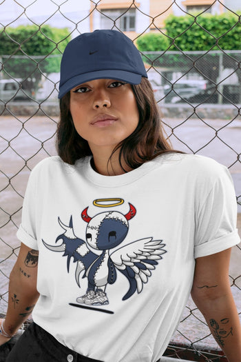 Jordan 6 Midnight Navy Sneaker Match Tees Devil Angel Sneaker Tees Jordan 6 Midnight Navy Sneaker Release Tees Unisex Shirts