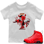 Jordan 9 Chile Red Sneaker Match Tees Devil Angel Sneaker Tees Jordan 9 Chile Red Sneaker Release Tees Kids Shirts