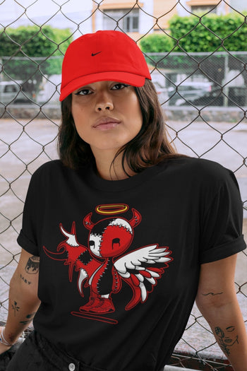 Jordan 9 Chile Red Sneaker Match Tees Devil Angel Sneaker Tees Jordan 9 Chile Red Sneaker Release Tees Unisex Shirts