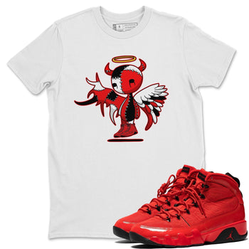 Jordan 9 Chile Red Sneaker Match Tees Devil Angel Sneaker Tees Jordan 9 Chile Red Sneaker Release Tees Unisex Shirts