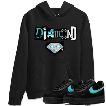 Air Force 1 Tiffany Sneaker Match Tees Diamond Letter Sneaker Tees Air Force 1 Low x Tiffany Sneaker Release Tees Unisex Shirts Black 1