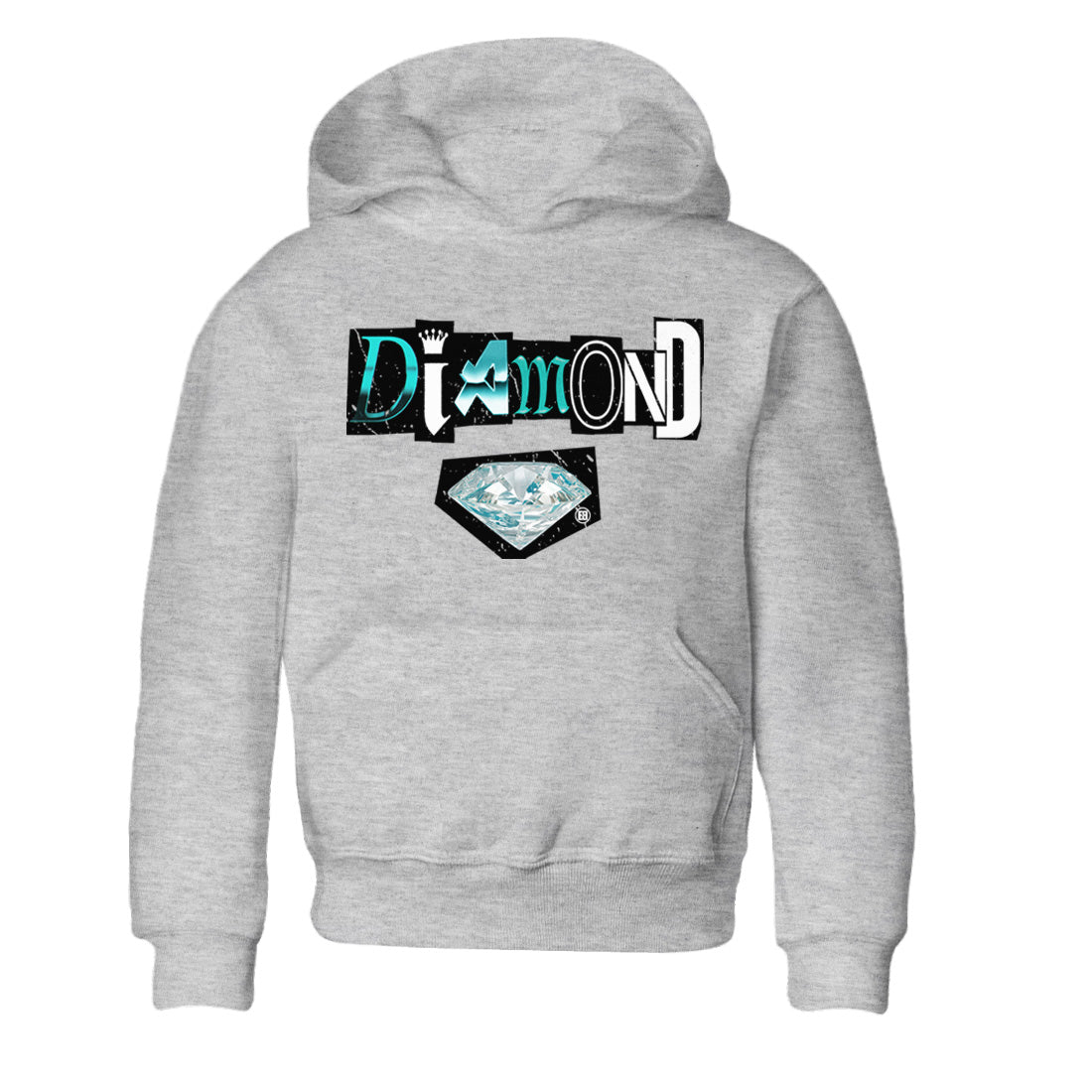 Diamond Letter Kids Tops - Air Force 1 Tiffany - SNRT Sneaker Tee