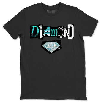 Air Force 1 Tiffany Sneaker Match Tees Diamond Letter Sneaker Tees Air Force 1 Low x Tiffany Sneaker Release Tees Unisex Shirts Black 2