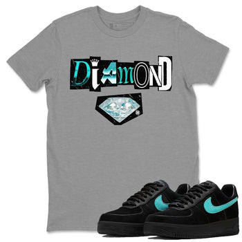 Air Force 1 Tiffany Diamond Letter Crew Neck Sneaker Tees Air Force 1 Low x Tiffany Sneaker T-Shirts Size Chart