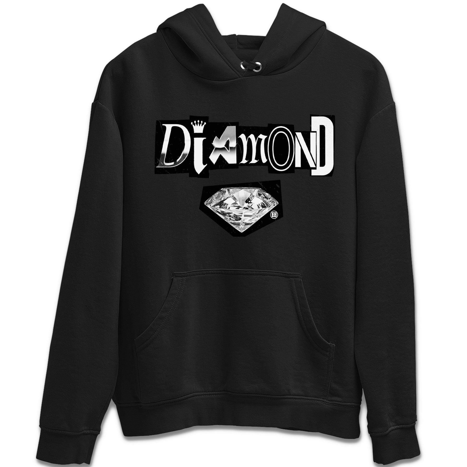 Air Jordan 14 Metallic Silver Sneaker Match Tees Diamond Letter Sneaker Tees Jordan 14 Metallic Silver Sneaker Release Tees Unisex Shirts Black 2