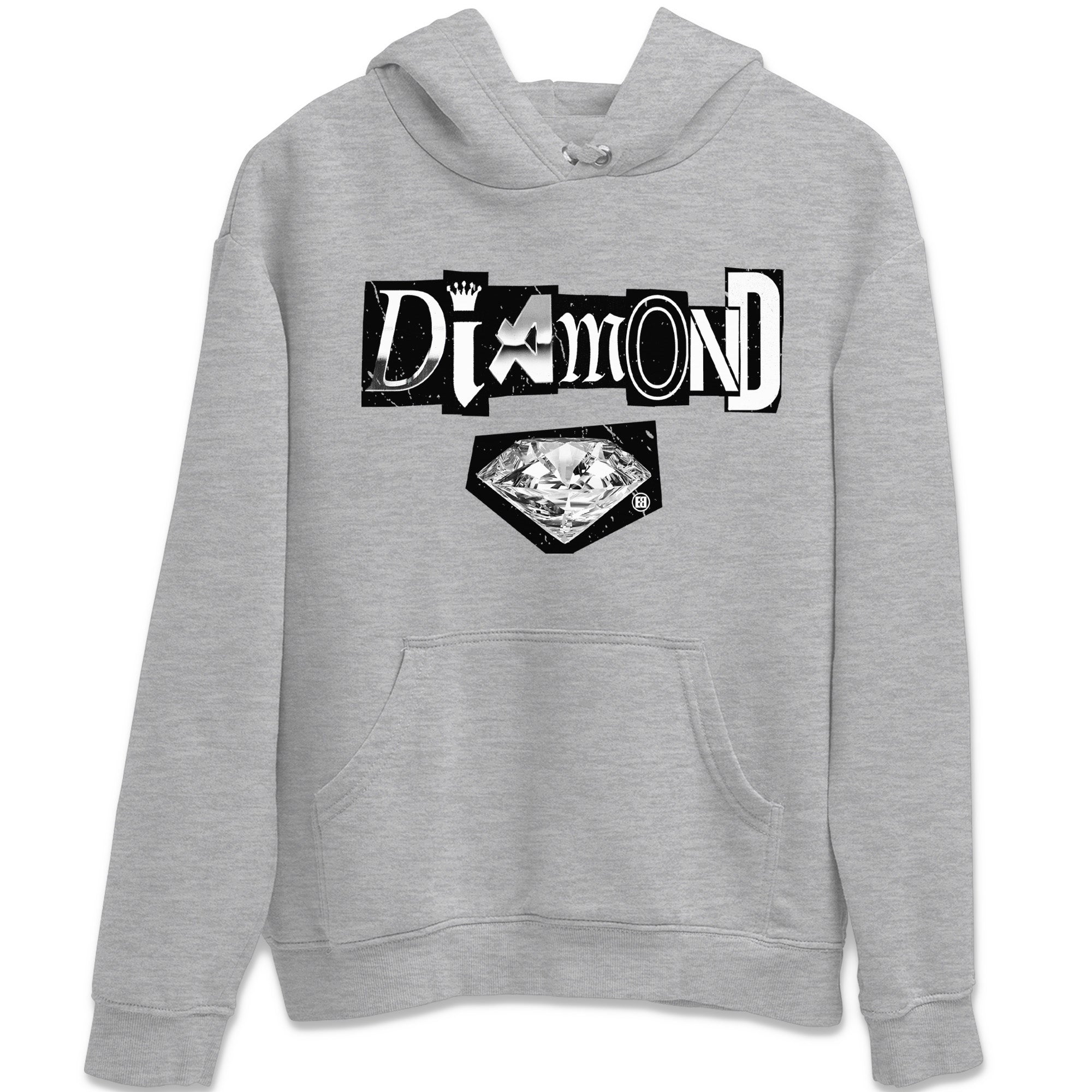Air Jordan 14 Metallic Silver Sneaker Match Tees Diamond Letter Sneaker Tees Jordan 14 Metallic Silver Sneaker Release Tees Unisex Shirts Heather Grey 2