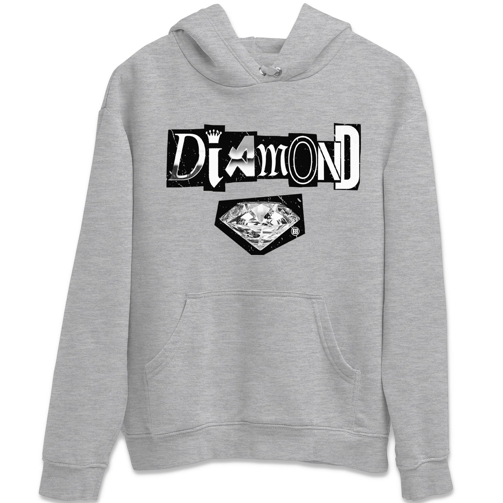 Air Jordan 14 Metallic Silver Sneaker Match Tees Diamond Letter Sneaker Tees Jordan 14 Metallic Silver Sneaker Release Tees Unisex Shirts Heather Grey 2