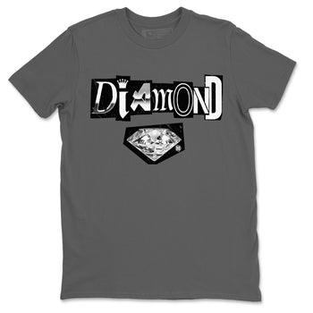 Air Jordan 14 Metallic Silver Sneaker Match Tees Diamond Letter Sneaker Tees Jordan 14 Metallic Silver Sneaker Release Tees Unisex Shirts Cool Grey 2