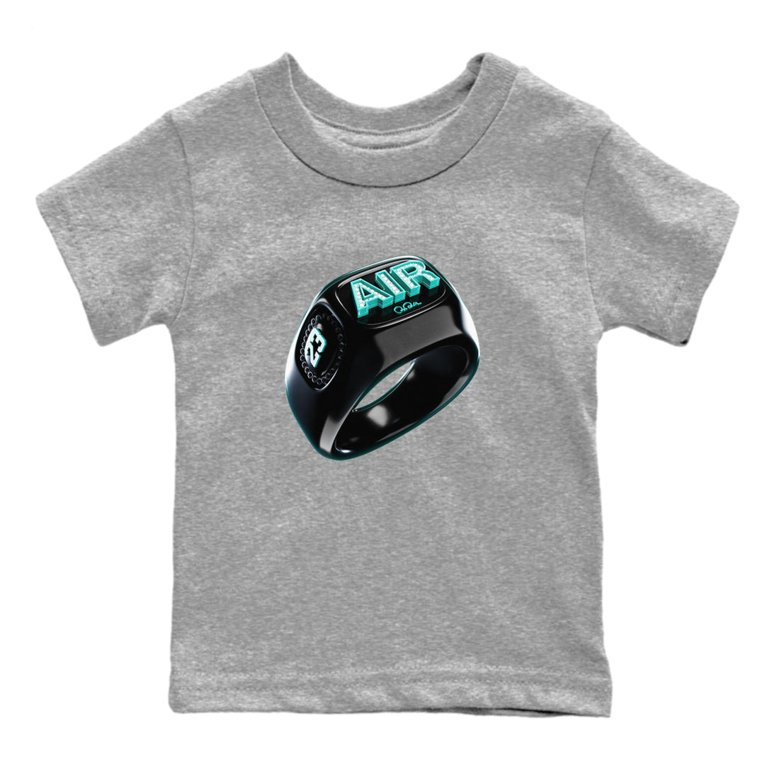 Air Force 1 Tiffany Sneaker Match Tees Diamond Ring Sneaker Tees Nike Tiffany AF1Sneaker Release Tees Kids Shirts Heather Grey 2