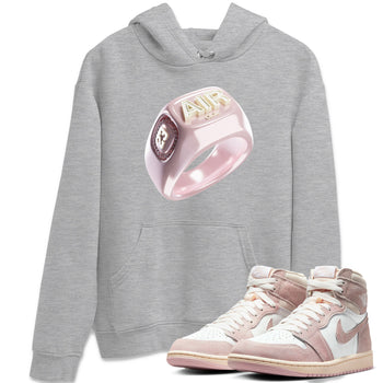 AJ1 Retro High OG Washed Pink Sneaker Match Tees Diamond Ring Sneaker Tees AJ1 Retro High OG Washed Pink Sneaker Release Tees Unisex Shirts Heather Grey 1
