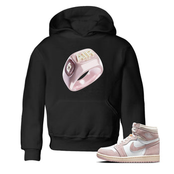 AJ1 Retro High OG Washed Pink Sneaker Match Tees Diamond Ring Sneaker Tees AJ1 Retro High OG Washed Pink Sneaker Release Tees Kids Shirts Black 1
