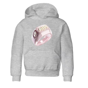 AJ1 Retro High OG Washed Pink Sneaker Match Tees Diamond Ring Sneaker Tees AJ1 Retro High OG Washed Pink Sneaker Release Tees Kids Shirts Heather Grey 2