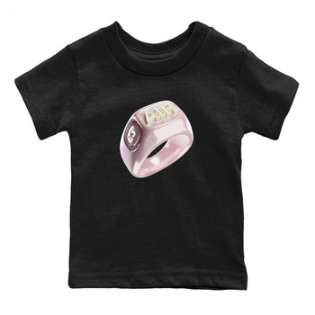 AJ1 Retro High OG Washed Pink Sneaker Match Tees Diamond Ring Sneaker Tees AJ1 Retro High OG Washed Pink Sneaker Release Tees Kids Shirts Black 2