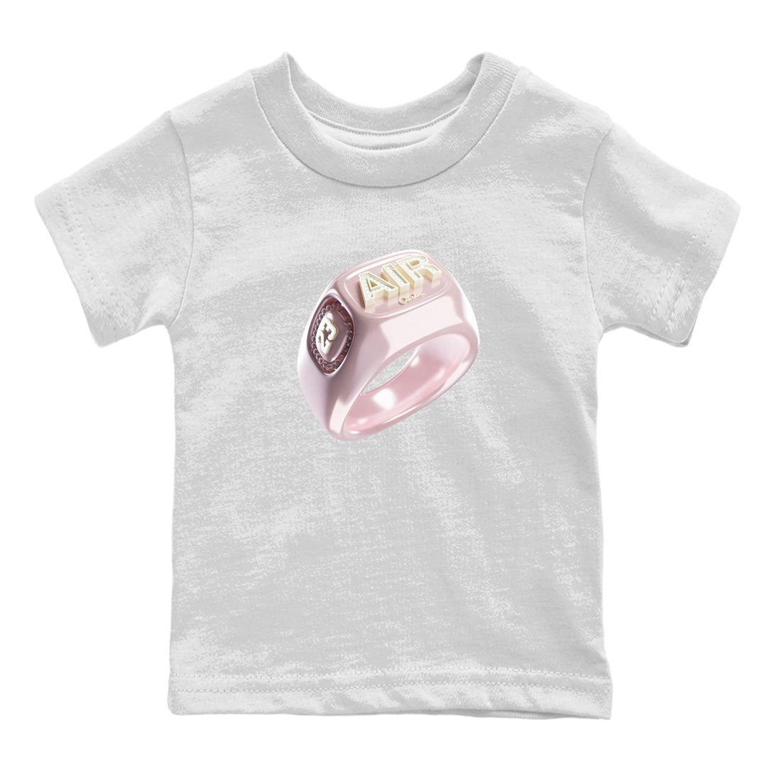 AJ1 Retro High OG Washed Pink Sneaker Match Tees Diamond Ring Sneaker Tees AJ1 Retro High OG Washed Pink Sneaker Release Tees Kids Shirts White 2